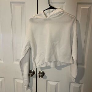 Cozy White Cropped Hoodie